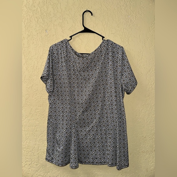 Black and White Patterned Women Top Kim Rogers XL - Picture 3 of 3